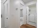 Neat laundry area with washer, dryer, and extra storage at 1355 Powderpuff Dr # 908, Dunedin, FL 34698