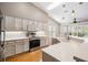 Modern kitchen with stainless steel appliances and white cabinets at 1413 Morning Rose Pl, Trinity, FL 34655