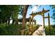Private beach access via wooden walkway and gazebo at 1603 N Gulf N Dr # 30, Bradenton Beach, FL 34217