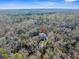 Aerial view of a house nestled in a wooded area at 22770 Skyview Cir, Brooksville, FL 34602