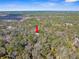 Aerial view of a home in a lush, wooded setting at 22770 Skyview Cir, Brooksville, FL 34602