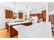 Spacious kitchen with island, wood cabinets, and white countertops at 22770 Skyview Cir, Brooksville, FL 34602