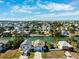 Aerial view of waterfront homes and neighborhood at 3215 Rose Arbor Dr, Hernando Beach, FL 34607