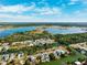 Aerial view of neighborhood with waterfront access at 3215 Rose Arbor Dr, Hernando Beach, FL 34607