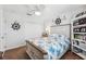 Charming bedroom with a coastal theme, and a double bed at 3215 Rose Arbor Dr, Hernando Beach, FL 34607