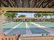 View of shuffleboard courts from covered seating at 3259 Hilary Cir # 1C, Palm Harbor, FL 34684