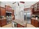 Gourmet kitchen with stainless steel appliances and island at 3414 Graycliff Ln, Brandon, FL 33511