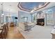 Spacious living room with high ceilings, fireplace and plenty of natural light at 3414 Graycliff Ln, Brandon, FL 33511
