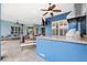 Outdoor kitchen with grill and bar area at 3414 Graycliff Ln, Brandon, FL 33511
