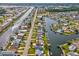Wide aerial view of the property and surrounding neighborhood at 4430 Floramar Ter, New Port Richey, FL 34652