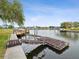 Wooden dock extending into the water at 4430 Floramar Ter, New Port Richey, FL 34652