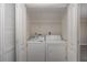 Convenient laundry closet with washer and dryer included at 4516 Seagull Dr # 417, New Port Richey, FL 34652
