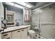 Updated bathroom with a walk-in shower and vanity at 8446 Braganza St, Spring Hill, FL 34608