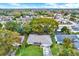 Aerial view showcasing the home's location in a residential neighborhood at 8809 Shoemaker Ln, Hudson, FL 34667