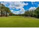 Golf course green with trees and blue sky at 9338 Clearmeadow Ln, New Port Richey, FL 34655