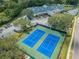 Two well-maintained tennis courts with ample parking nearby at 9338 Clearmeadow Ln, New Port Richey, FL 34655
