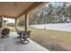 Covered patio with seating area and backyard view at 12307 Duckett Ct, Spring Hill, FL 34610