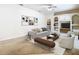 Main bedroom with stylish furniture and built-in shelving at 12312 Millington Ave, Weeki Wachee, FL 34614