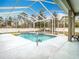 Inviting screened-in pool with plenty of space for relaxation at 12312 Millington Ave, Weeki Wachee, FL 34614