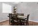 Dining area with a wood table and chairs, built-in shelving at 13468 Haverhill Dr, Spring Hill, FL 34609