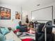 Relaxing home theater with comfy seating and movie posters at 14284 Finsbury Dr, Spring Hill, FL 34609