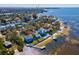 High-angle view showcasing home's location, waterfront access and neighborhood at 2013 Gulfview Dr, Holiday, FL 34691