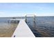 Long, private dock extending into the water with lift at 2013 Gulfview Dr, Holiday, FL 34691