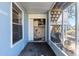 Back patio with exterior access to water heater and AC unit at 3820 59Th W Ave # 3820, Bradenton, FL 34210