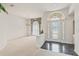 Formal dining room with chandelier and window seating at 4412 Lake In The Woods Dr, Spring Hill, FL 34607