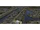Aerial view highlighting the home's location at 4424 Floramar Ter, New Port Richey, FL 34652