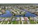 Wide aerial view of waterfront community at 4424 Floramar Ter, New Port Richey, FL 34652