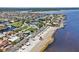 Aerial view of waterfront homes and community at 4424 Floramar Ter, New Port Richey, FL 34652