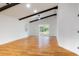 Spacious bedroom with wood flooring and sliding glass doors at 4852 Capron St, New Port Richey, FL 34653