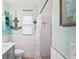 Updated bathroom with white subway tiles and a shower at 4907 Floramar Ter, New Port Richey, FL 34652
