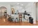 Modern kitchen featuring granite countertops and breakfast bar at 609 Salt Lake Dr, Tarpon Springs, FL 34689