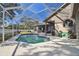 Enjoy this refreshing pool with a screened enclosure in your backyard at 609 Salt Lake Dr, Tarpon Springs, FL 34689