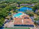 Aerial view of community pool and tennis courts at 6428 Gloria Dr # 26, New Port Richey, FL 34653