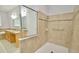 Bathroom with walk-in shower and grab bars at 8424 Bluevine Sky Dr, Land O Lakes, FL 34637