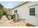 Neat backyard with paved pathway leading to AC unit at 8831 Bel Meadow Way, Trinity, FL 34655