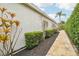 Sidewalk with landscaping and a view of the house at 8831 Bel Meadow Way, Trinity, FL 34655