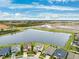 Community view showcasing homes around a lake at 9173 Shadyside Ln, Land O Lakes, FL 34637