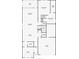 First floor layout with kitchen, living room, and garage at 9173 Shadyside Ln, Land O Lakes, FL 34637