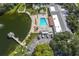 Aerial view of community pool and surrounding area at 11030 Linkside Dr # 11030, Port Richey, FL 34668