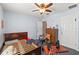 Bedroom with a double bed and ceiling fan at 4372 Odin St, Spring Hill, FL 34608