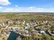 Aerial view of neighborhood near waterfront at 5287 Tuna Ln, Weeki Wachee, FL 34607