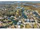 Aerial view of waterfront homes and canals at 5287 Tuna Ln, Weeki Wachee, FL 34607