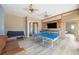 Fun game room with ping pong table, seating, and large TV at 5287 Tuna Ln, Weeki Wachee, FL 34607