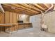 Unfinished basement with workshop area and utility sink at 5925 Seaside Dr, New Port Richey, FL 34652