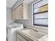 Bright laundry room, washer, dryer, and utility sink at 5925 Seaside Dr, New Port Richey, FL 34652