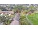 Aerial view of townhouses and golf course landscape at 7267 Prince George Ct, Spring Hill, FL 34606